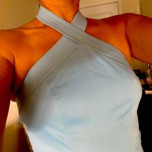 Mini bare back dress. Stretch fabric.